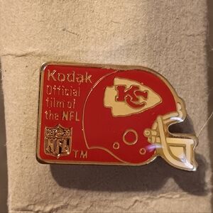 Vintage NFL 1989 Kansas City Chiefs Kodak Film Sponsor Lapel Pin